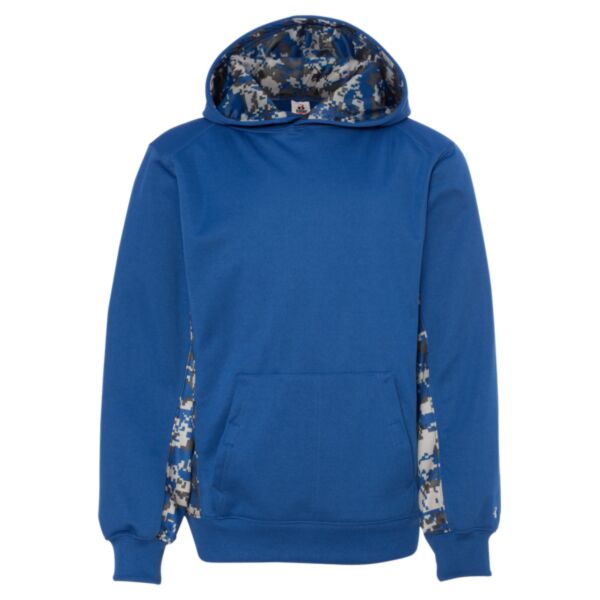 Youth Digital Camo Colorblock Performance Fleece Hooded Sweatshirt Thumbnail