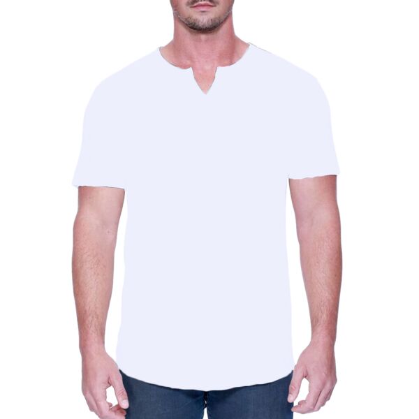 Men's CVC  Slit V-Neck T-Shirt Thumbnail