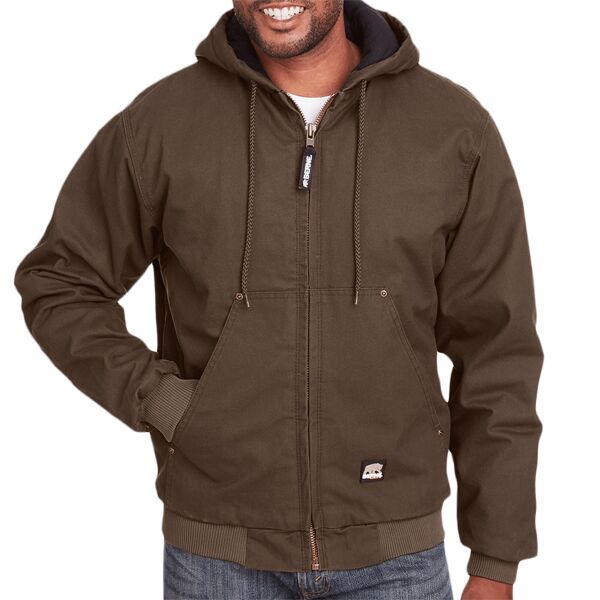 Men's Tall Highland Washed Cotton Duck Hooded Jacket Thumbnail