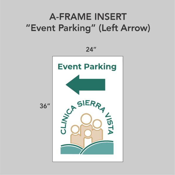 A-Frame Insert "Event Shuttle" (Left Arrow) 24" x 36" Thumbnail