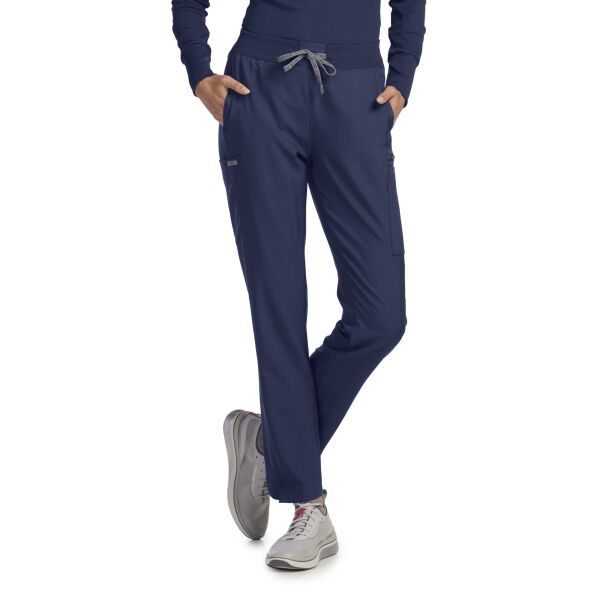 Landau Forward 5-Pocket Rib Knit Waistband Cargo Pant Navy Thumbnail