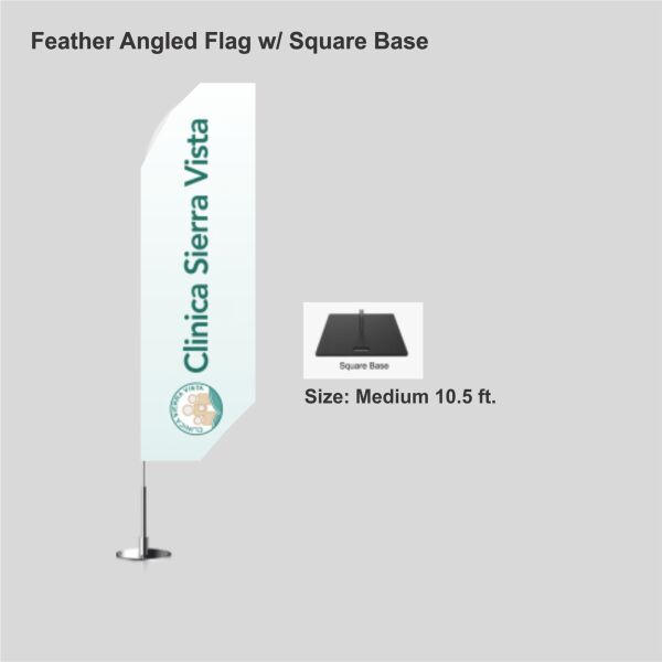 Feather Angled Flag w/ Square Base Thumbnail