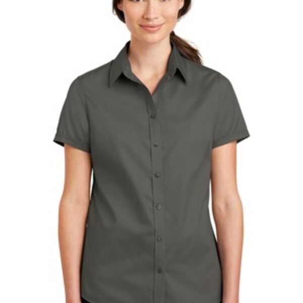 Port Authority® Ladies Short Sleeve SuperPro™ Twill Shirt Thumbnail