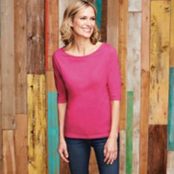 (DPSI) District Made® Ladies Perfect Weight® 3/4-Sleeve Tee Thumbnail